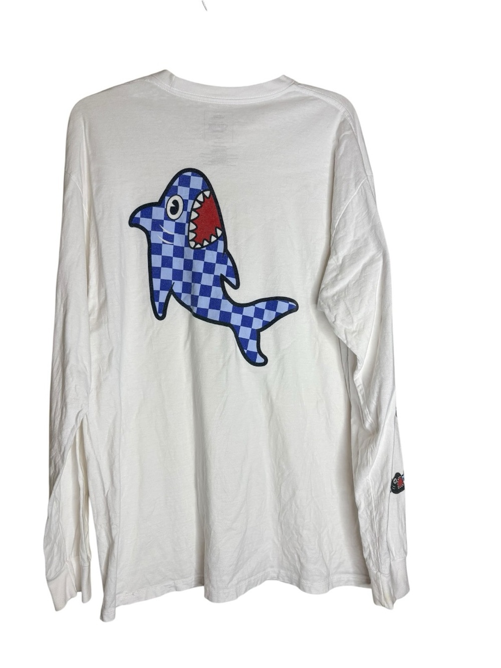 Long Sleeve Tee L White Vans Discovery Shark Week